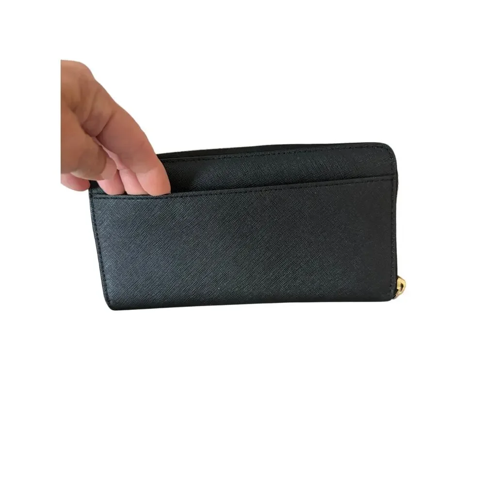 Kate Spade Large Continental Wallet Black Leather Designer